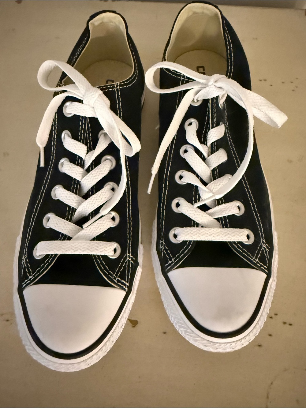 Converse Black and White Low-Top Canvas Sneakers